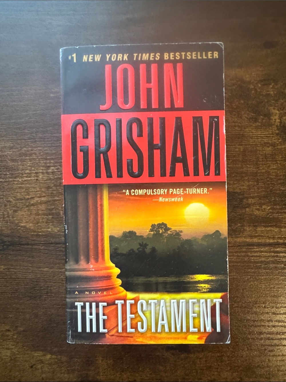 John Grisham "The Testament" Paperback - Red, Black, Orange Cover